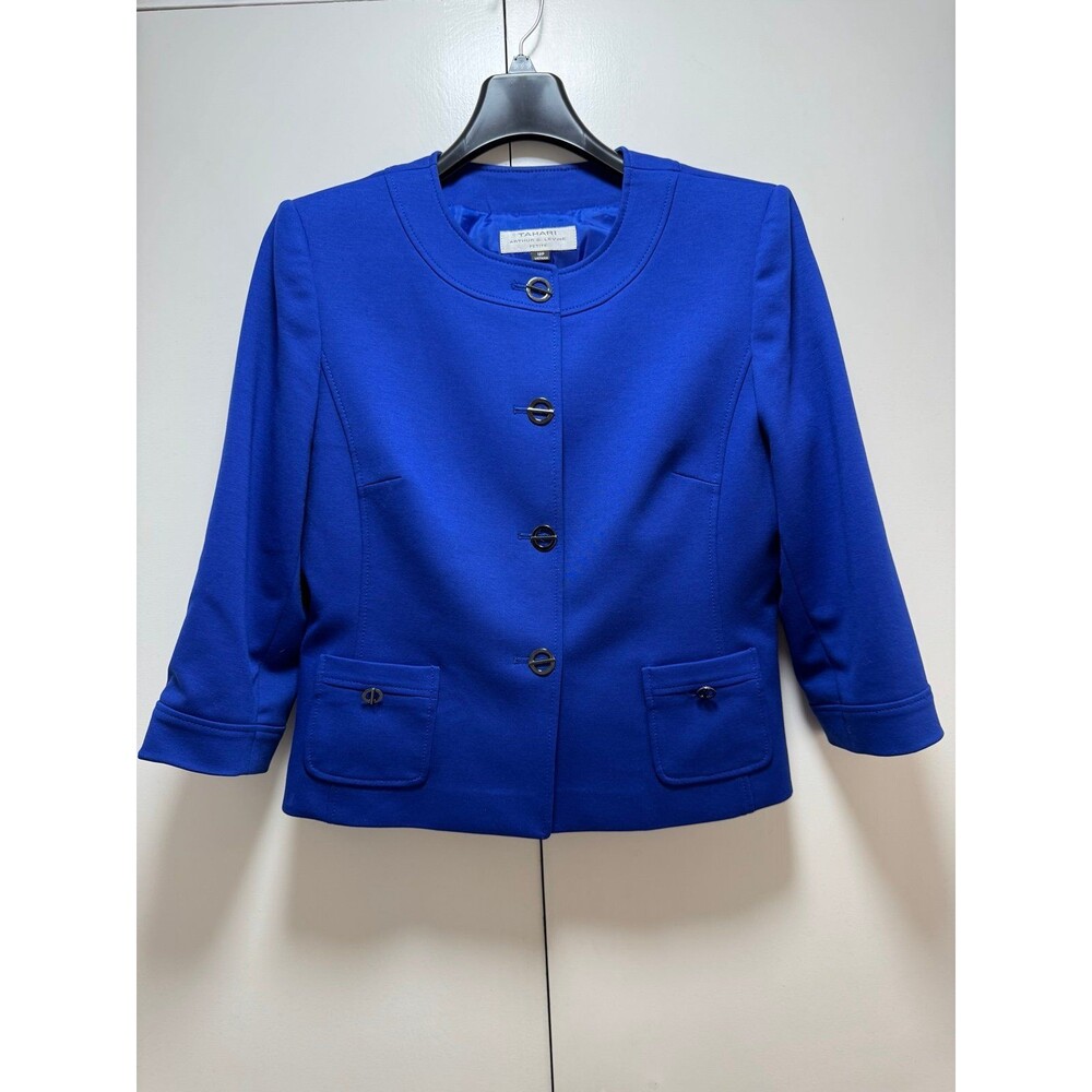Tahari Arthur S. Levine Royal Blue Blazer – Size 12P (Petite)